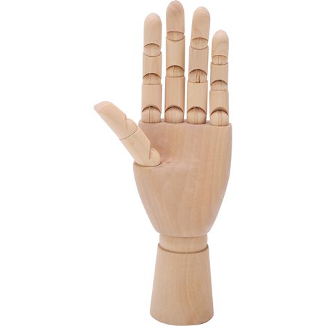 Modèle de Main en Bois Articulé pour Dessin - Main Gauche Articulée Professionnelle pour Croquis, Décoration et Art (1/5)