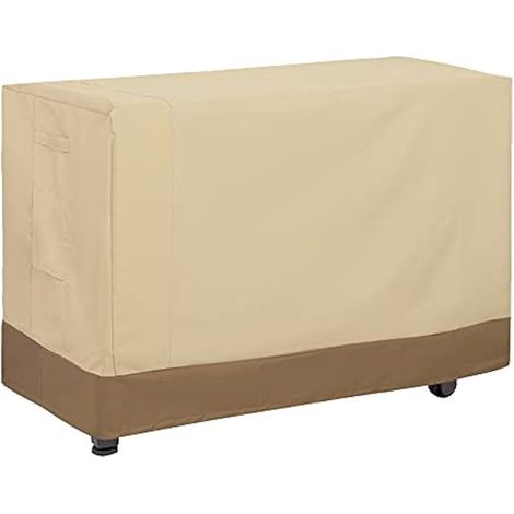 Housse de protection pour table d'extérieur Keter Unity XL - 132 cm - Résistante aux UV - Pour table de préparation de barbecue - Beige (1/5)
