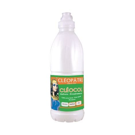 Colle - CLEOPATRE - Cléocol - Flacon 1000ml - Colle blanche extra forte - Prise rapide