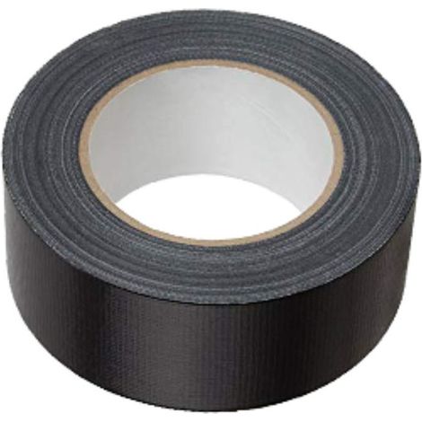 FPLUS cinta americana 48x10 negra , La cinta adhesiva americana también es conocida como de tejido. Es una de las preferidas de la industria por su gran poder adhesivo, flexibilida