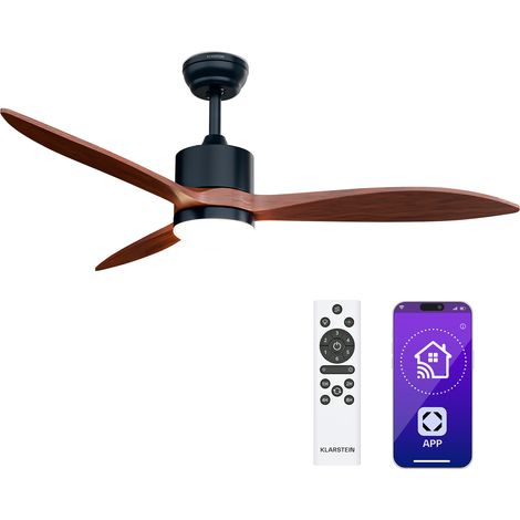 Klarstein SkyBreeze Smart - Ventilatore da soffitto  Interno ed esterno  Smart Control  IP44  40 dB