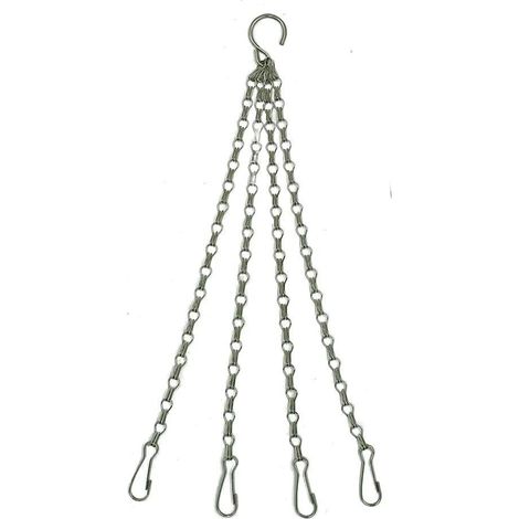Chaîne pour panier suspendu - Système de fixation à 4 brins, compatible avec les paniers suspendus de 42 cm (16,5 po), 10 po, 12 po et 14 po - Unité (1/5)