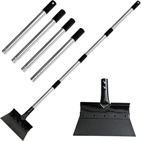 Pelle de jardin multifonction avec poignée télescopique 174 cm et 4 sections, acier inoxydable antirouille, enlever les mauvaises herbes de jardin et enlever la mousse pour terrasse et allées (1/5)