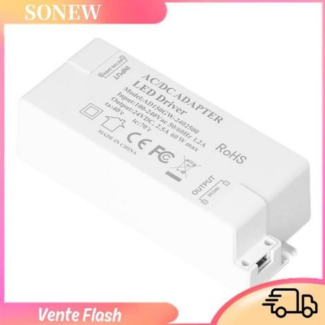 Sonew Transformateur LED Pilote LED, Alimentation 60 W 24 V 2,5 A avec Protection contre les Surintensités de outillage electrique (1/5)