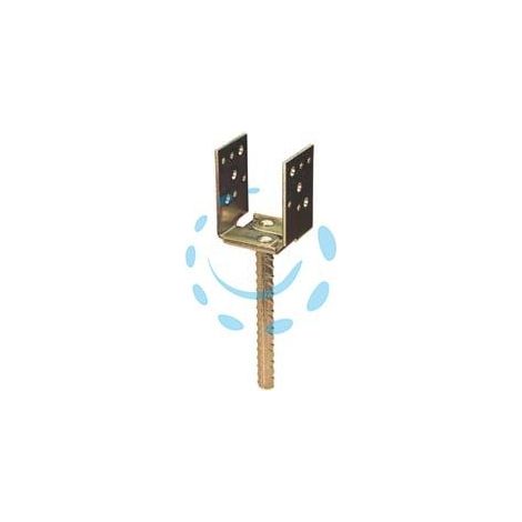 STAFFA A PAVIMENTO CON PERNO REGOLABILE PER TRAVE ART.788 - mm.60-140 - mm.5 spessore