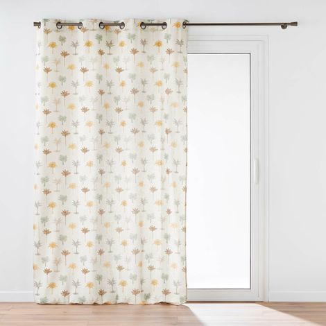 Rideau à œillets 140 x 240 cm – Polycoton imprimé – PALMELIA (1/3)