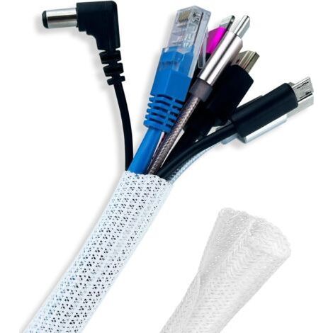 3m White Cable Organizer, 3 Meter Electrical Cable Organizer, Φ13mm Flexible Self-Locking Cable Organizer, Cable Organizer for Computers, TVs, PC (1/5)