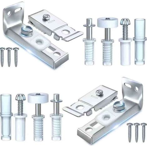 Kit de quincaillerie pour portes pliantes, lot de 2, réparation pour portes pliantes, portes coulissantes et portes de placard (1/4)