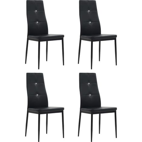 Sedie da Pranzo 4 pz Nere in Similpelle vidaXL 726060 (1/5)