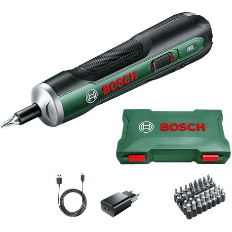Bosch Akkuschrauber PushDrive (integrierter Akku, 3,6 Volt, 32tlg. Bit-Set) (1/9)