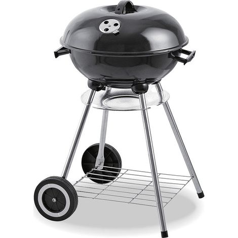 Barbacoa de carbón esférica 44 cm con tapa y ruedas El Gaucho Globo