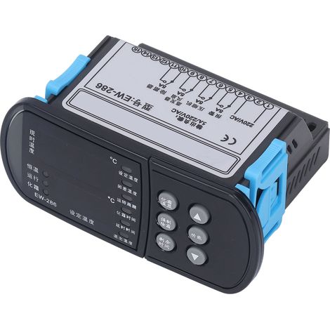 Contrôleur de température numérique thermorégulateur interrupteur de chauffage/refroidissement avec sonde d'alarme AC220V (1/5)