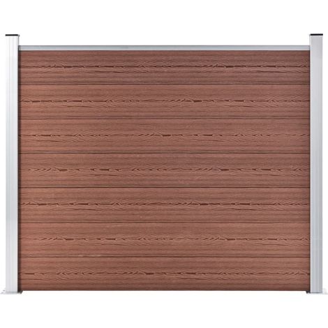 Panel de valla WPC marrón 180x146 cm