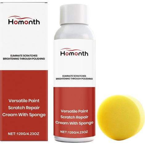 Car scratch repair cream for daily repair, polishing, and brightening of car paint - 120g + sponge1 -- BIEMMEDUE (1/5)