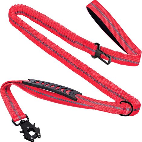 Laisse réfléchissante innovante en forme de grenouille, anti-explosion, laisse pour chien quatre en un, rouge, 1,2 m - 1,78 m. (1/5)