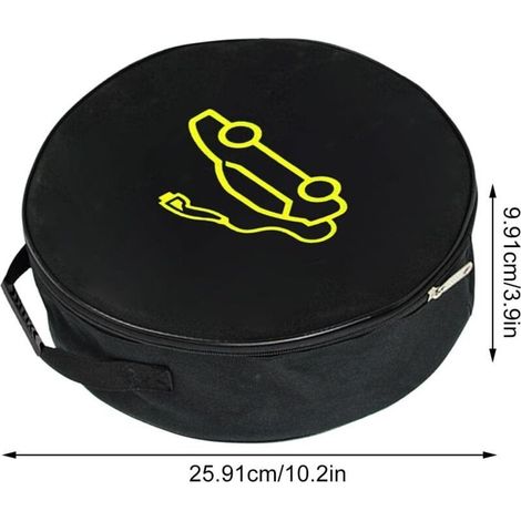 EV-Kabeltasche, Tragetasche für Ladekabel von Elektroautos für Typ-2- und Typ-1-Kabel sowie Organizer für alle Kabel und Verlängerungen (rund) (1/3)