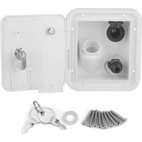 ZAICOLER Entrée d'eau pour Camping-Car, Entrée de Remplissage d'eau ABS pour Camping-Car, Remplissage d'eau avec Allume-Cigare pour Trappe, Remorque, Camping-Car, Yacht. (1/5)