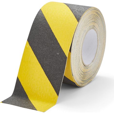 Rutschfestes Warnband 100 mm/18,3 m Schwarz/Gelb (1/5)
