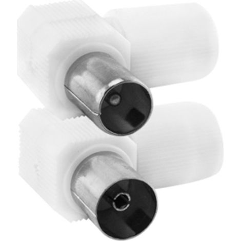 Conector Acodado Blanco PVC-Metal - Hembra, KRANG