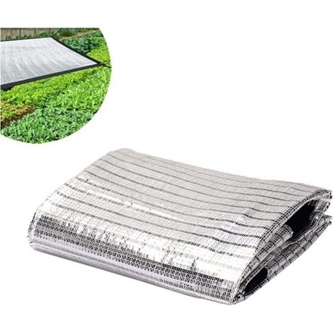 Soleil Voile Shade Toile en Aluminium Ombre en Aluminium Filet d'aluminium Ombre d'ombrage Net Toile de Store pour Jardin Patio Fleur Plante UV Résistant 1x2m (1/5)