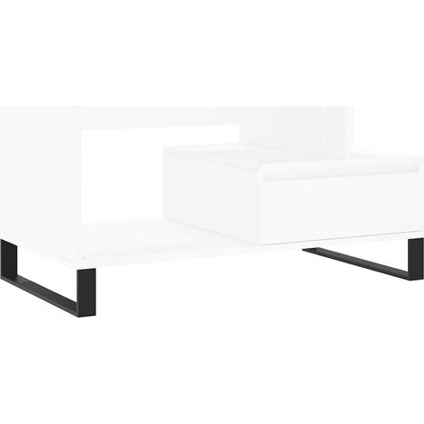 Maison Exclusive - Tavolino da Salotto Bianco 90x49x45 cm in Legno Multistrato