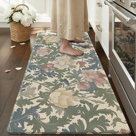 1 Tapis De Sol, Mousse Pvc 10mm, Surface Imperméable, Dos Antidérapant, Cuisine Couloir