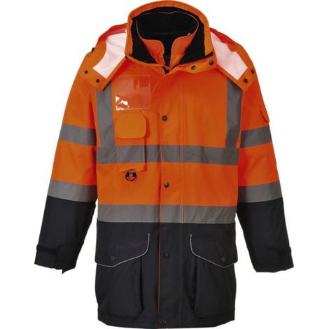 Parka Haute-Visibilité 7-en-1 Traffic Contrast couleur : Jaune/Marine taille XXL - PORTWEST