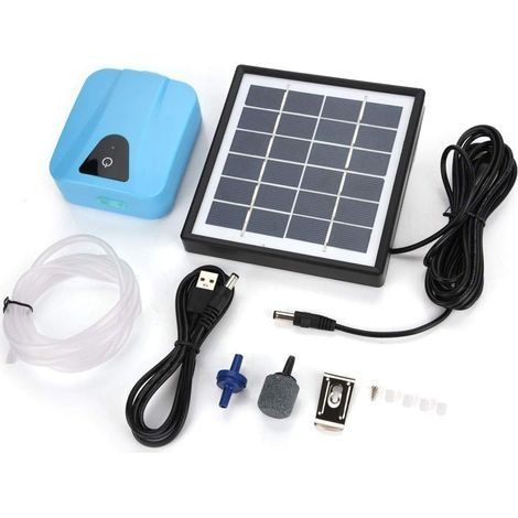 Pompes de filtration d'eau solaires pour bassins à poissons, aérateurs étanches solaires et aérateurs pour piscines et bassins extérieurs. (1/5)