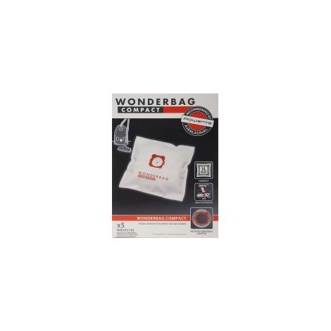 Rowenta Wonderbag Compact WB305140 Bolsa para Aspiradora Blanca Kit 5