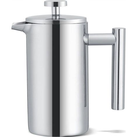 350ml Stainless Steel French Press Coffee Maker, French Press Coffee Maker with Triple Filter (1/5)