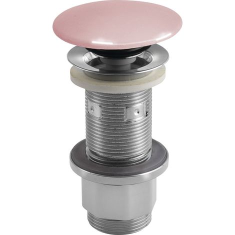 Bonde de lavabo 5/4, clic-clac, bouchon béton, 10-80mm, rose semi-brillant (1/4)