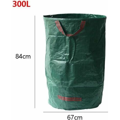 royaluxe - Sac de jardin, sacs à ordures, sacs de déchets de jardin, feuilles de jardin, mauvaises herbes, type 300L propreté (1/4)