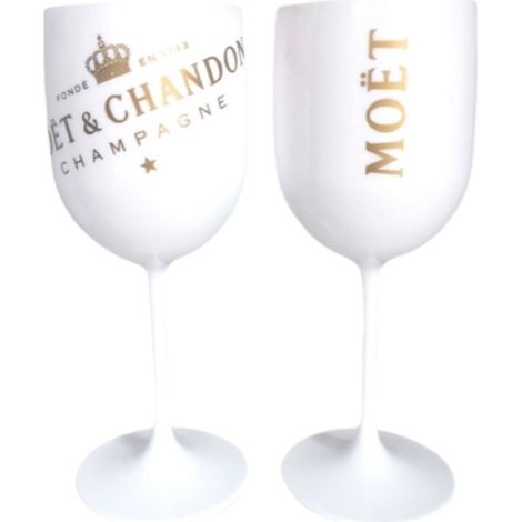 Lot de 2 verres à vin rouge en plastique de 480 ml avec couronne, verre à champagne blanc pour les célébrations