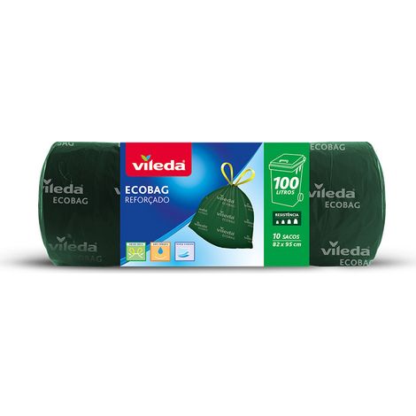 Ecobag Sac poubelle, 100L, renforcé, 10 sacs Vileda 77621 (1/2)