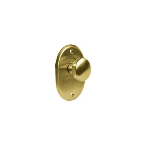 Écusson Ovale Avec Bouton En Laiton Poli - mm.70x90h. sp. 4mm - bouton 35mm