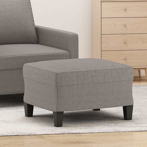 Repose-Pieds pour Salon ou Chambre - Tabouret Pouf Taupe 60x50x41 cm Tissu BV283214 - BonneVie (1/5)