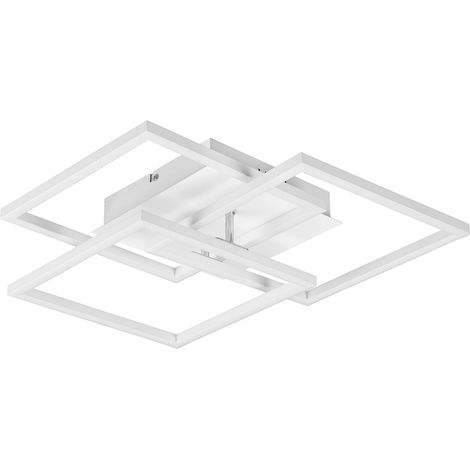 Plafonnier, Mobile incl. 1 x LED,SMD,27,0 Watt,2700-6000K,3200 Lm. Corps: Métal, blanc mat L:39,0cm, L:42,0cm, H:10,0cm (1/5)