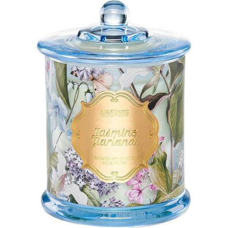 Duftkerze im Glas Jasmin & Blütenkranz 360g Sojawachs mit 60h Brenndauer
