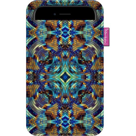 Funda para smartphone, estampado Barcelona - Fieltro ecológico, 105x175 mm, Gris, Estampado duradero, Protección para teléfono, Lavable a 40°C, Bertoni (1/5)