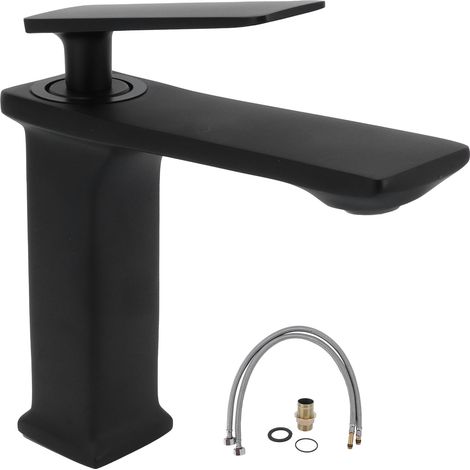 Robinet de lavabo à long manche, mélangeur eau chaude/froide en cuivre, trou unique, pour salle de bain, G9/16.