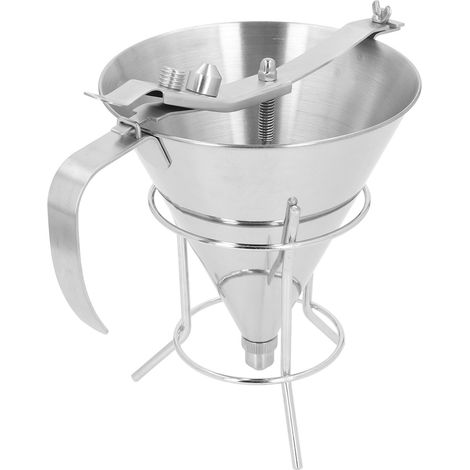 Entonnoir à confiserie avec support, outil de décoration de gâteaux en acier inoxydable, pour la cuisine domestique et commerciale (1/5)