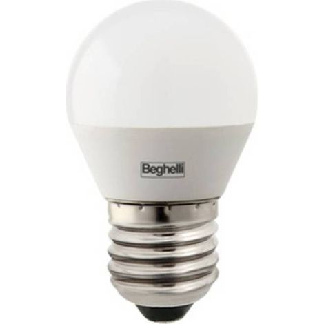 10 x BEGHELLI LED SFERA E27 5W 56821 FRED 6500K PLAST