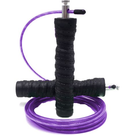 Corde À Sauter De Vitesse - Câble En Acier Anti-Emmêlement - Poignées Ergonomiques Antidérapantes - Pour Fitness Intérieur Et Extérieur - 1 Pièce (1/5)