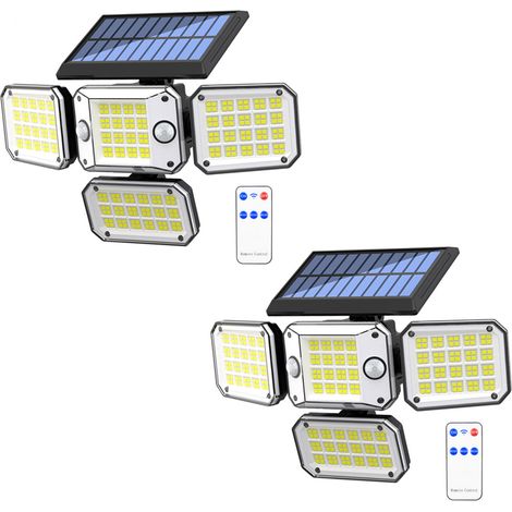 Luces solares exteriores impermeables para casa, jardín, villa, apliques LED de pared, iluminación con sensor de movimiento (1/5)
