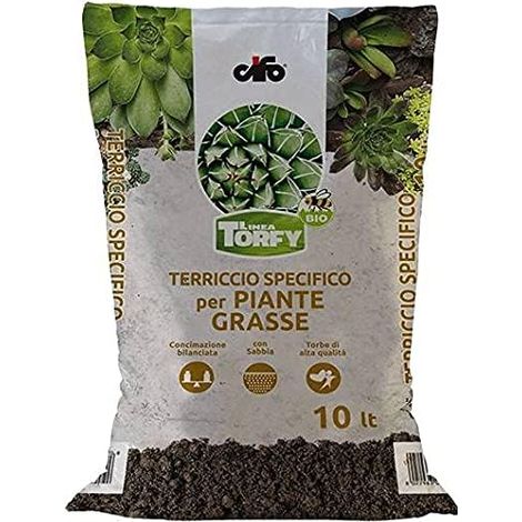 TERRICCIO CIFO LINEA TORFY SPECIFICO PER PIANTE GRASSE CONFEZIONE LT 10 (34327)