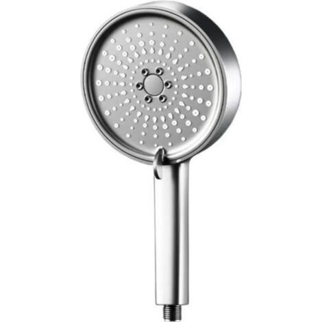 Pommeau de douche haute pression, pommeau de douche de 12 cm à économie d'eau avec interrupteur d'arrêt, 5 jets différents, pommeau de douche argenté avec filtre pour baignoires balnéo (1/4)