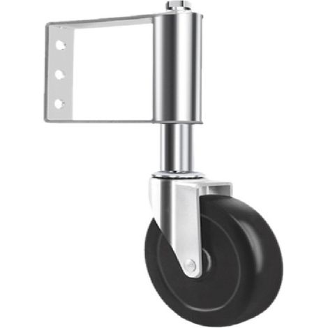 Roue de Portail Robuste 100mm Roulettes à Ressort Roulettes Pivotantes Roue de Portail pour Portail en Bois et Clôture Capacité 100 Kg (Argent) (1/5)