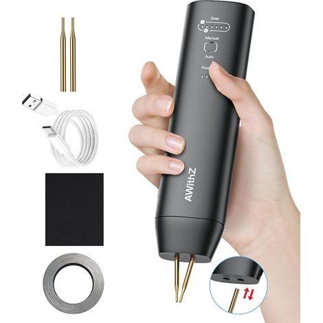 Spot Welding Machine for Batteries, H1-P Spot Welding Machine with Replacement Needles, 11 Adjustable Gears, Automatic and Manual Mode for 18650 Battery, Welding Sheet (1/5)