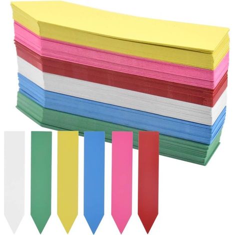 240 etichette per piante 10 × 2 cm, marcatori da giardino in plastica, etichette impermeabili per giardino e vivaio in 6 colori diversi (1/5)