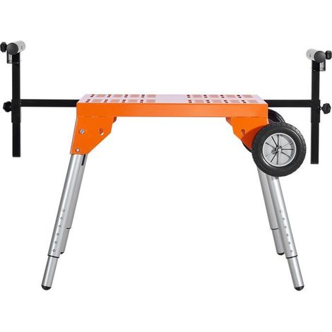 Support pour scie à onglet pliable en acier - Plateau et roulettes - Hauteur réglable 685 à 835 mm (1/5)